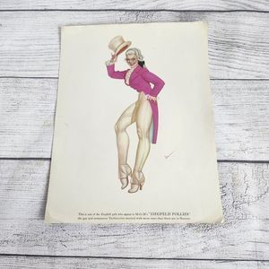 Vtg 1940s George Petty Ziegfeld Follies Pinup Girl Art Print 8.5x11 Tailcoat Hat